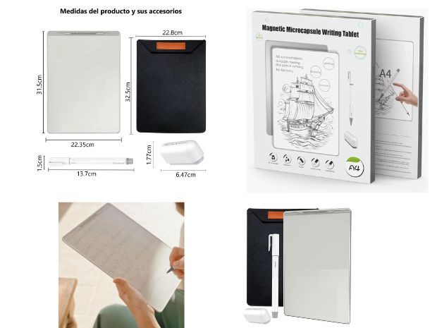 &uu TABLETA PIZARRA MAGICA LCD 40 CM MARCO DE ALUMINIO XS-A4 